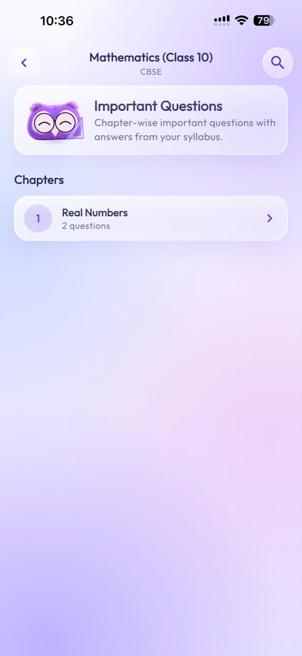 StudyNest Mathematics screen on iPhone