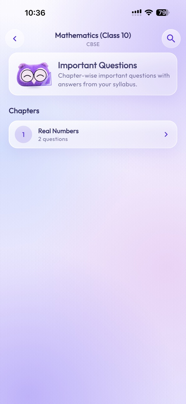 StudyNest Chapters screen on iPhone 15 Pro Max