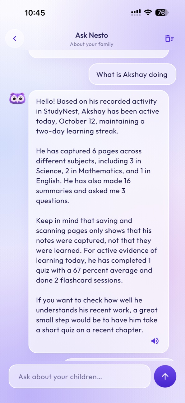 StudyNest review about children screen on iPhone 15 Pro Max